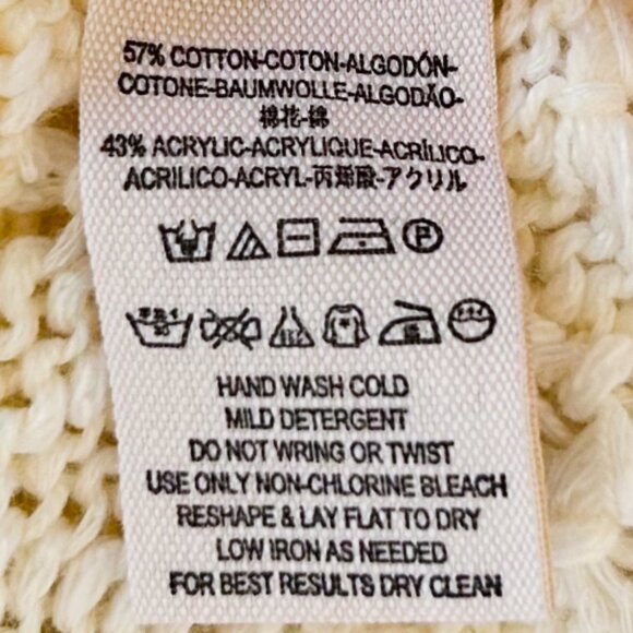 NWT Free People Hot Tropics Pullover Tunic Ivory XS Open Knit Sweater - Picture 9 of 10